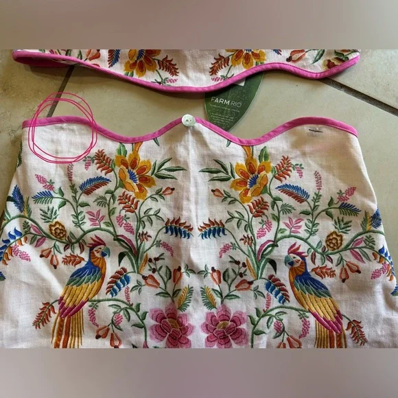 Farm Rio Delicate Forest Pink Mini Dress NWT - Picture 5 of 14